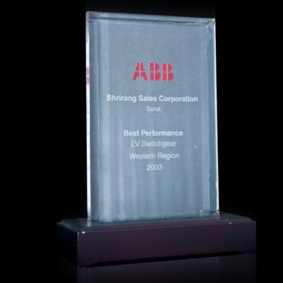 Best Perofrmance Award for ABB LV switch Gear in Western Region -2006